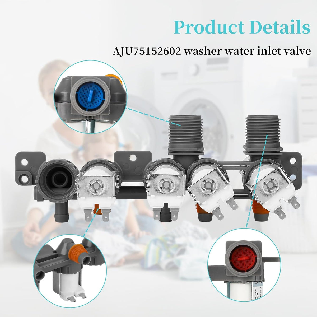 AJU75152602 Washer Inlet Valve Assembly for LG Washing Machine