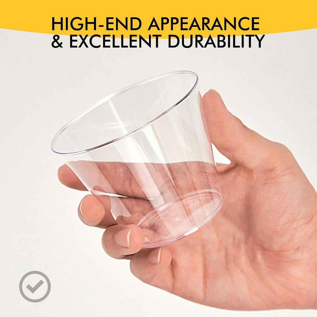 200 Pack 9 oz Clear Plastic Cups for Party