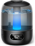 3L Humidifiers for Bedroom, 30H Runtime, 26 dB Quiet, Black | Easy to Refill & Clean, Precise Humidity Control, Night