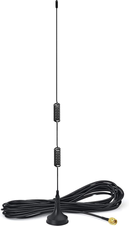 Dual Band VHF UHF 136-174MHz 400-470MHz Ham Radio Antenna SMA Male | Magnetic Base for Icom Yaesu Vertex Standard