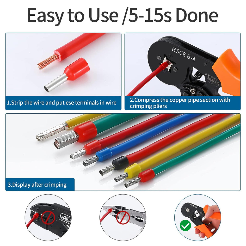 Wire Ferrule Kit 120PCS Wire Ferrules