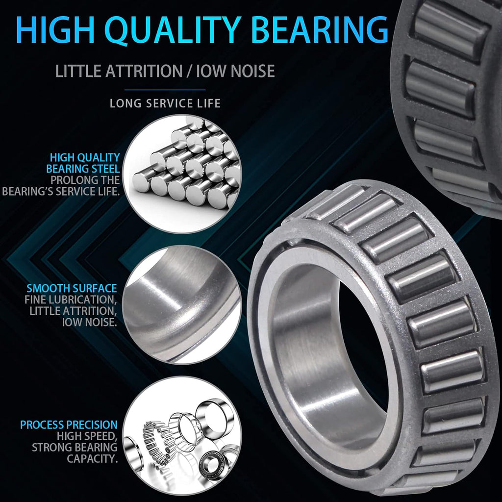 4 Sets 3500 LB L68149 L44649 Boat Trailer Axle Bearing Kits