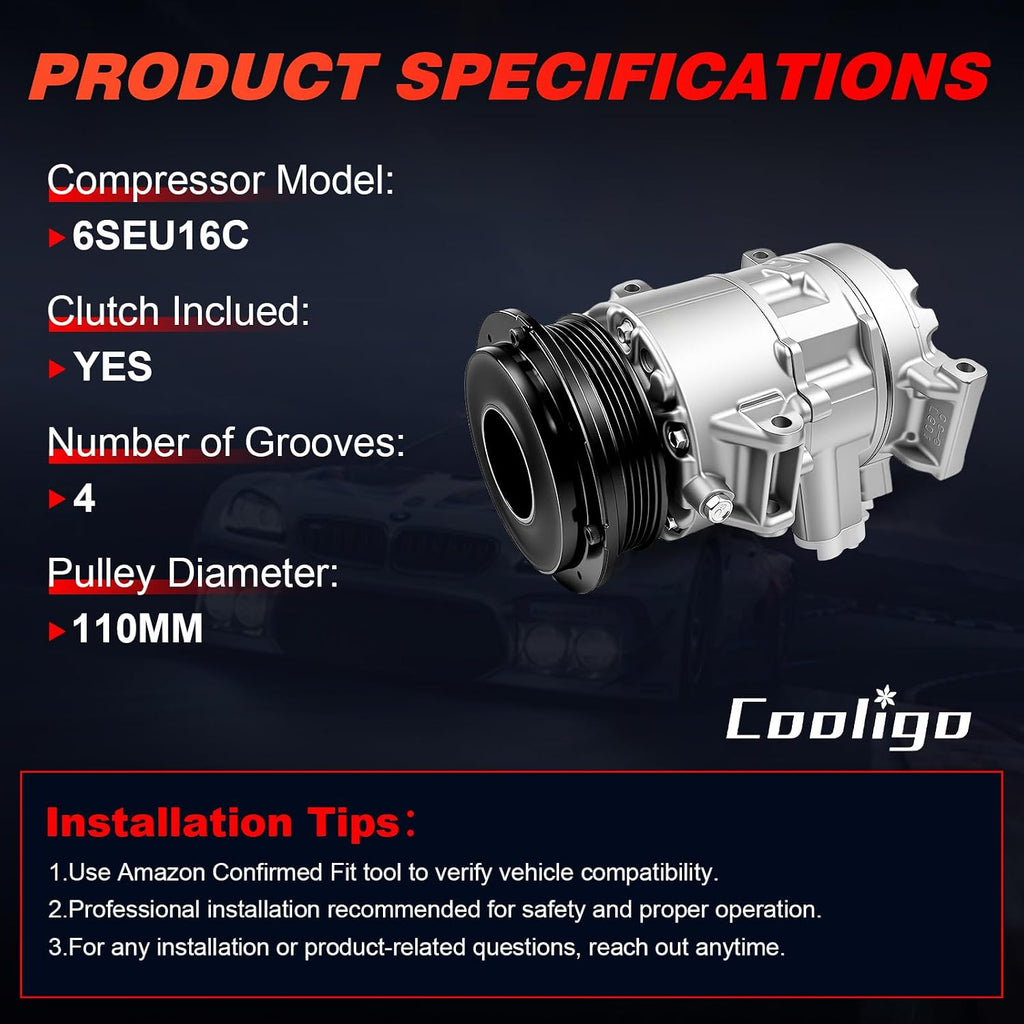 A/C Compressor with Clutch Fit for Toyota Camry 2.5L 2010-2011