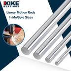 XIKE 8x320mm Hardened Chrome Linear Motion Rod H8 Tolerance (2 Pack)