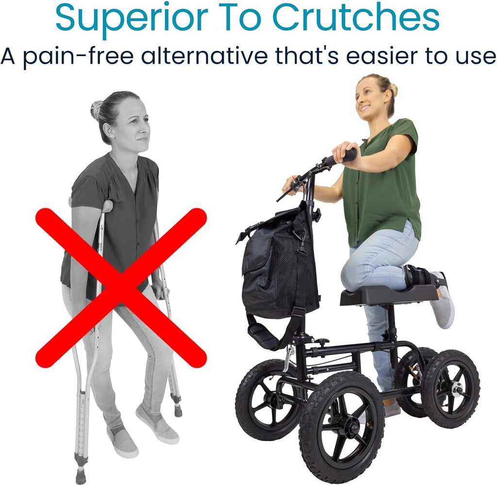 All Terrain Knee Scooter Walker for Foot Injuries - Adult