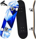 Pro Complete Skateboards for Beginners Girls Boys Kids Youths Teens Adults 31"x8" Skate Boards 7 Layers Canadian