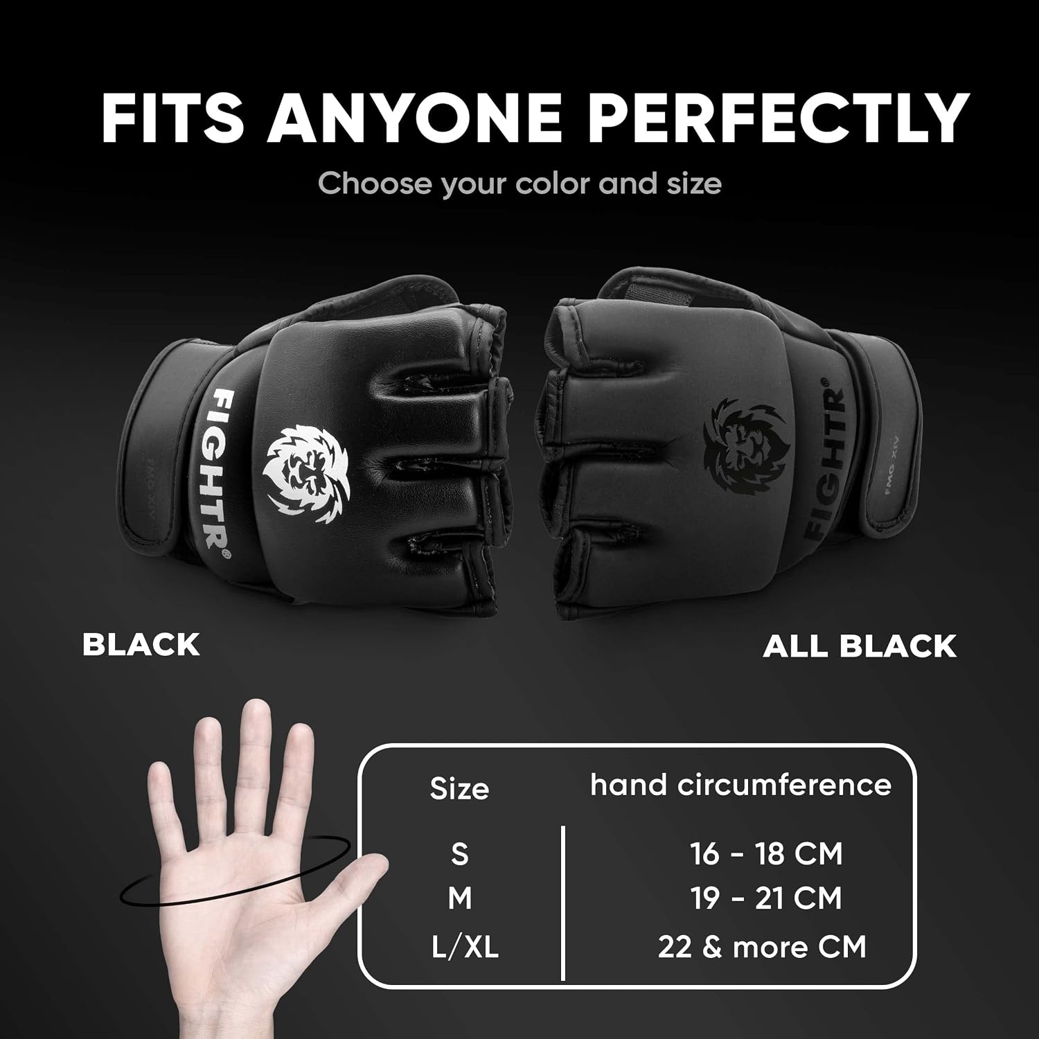 Pro MMA Gloves for Grappling Sparring Training, Kickboxing Martial Arts Muay Thai Punching Bag Mitt Training Boxing