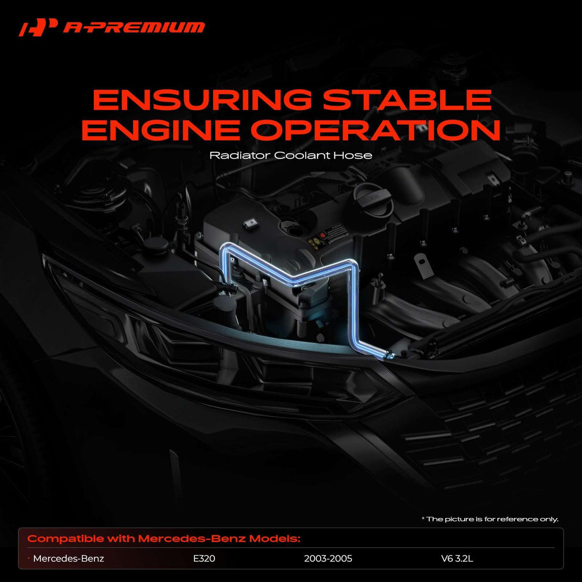 A-Premium Upper Engine Radiator Coolant Hose Compatible with Mercedes-Benz