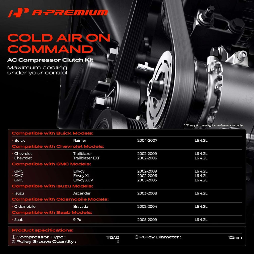 A-Premium Air Conditioner AC Compressor Clutch Kit