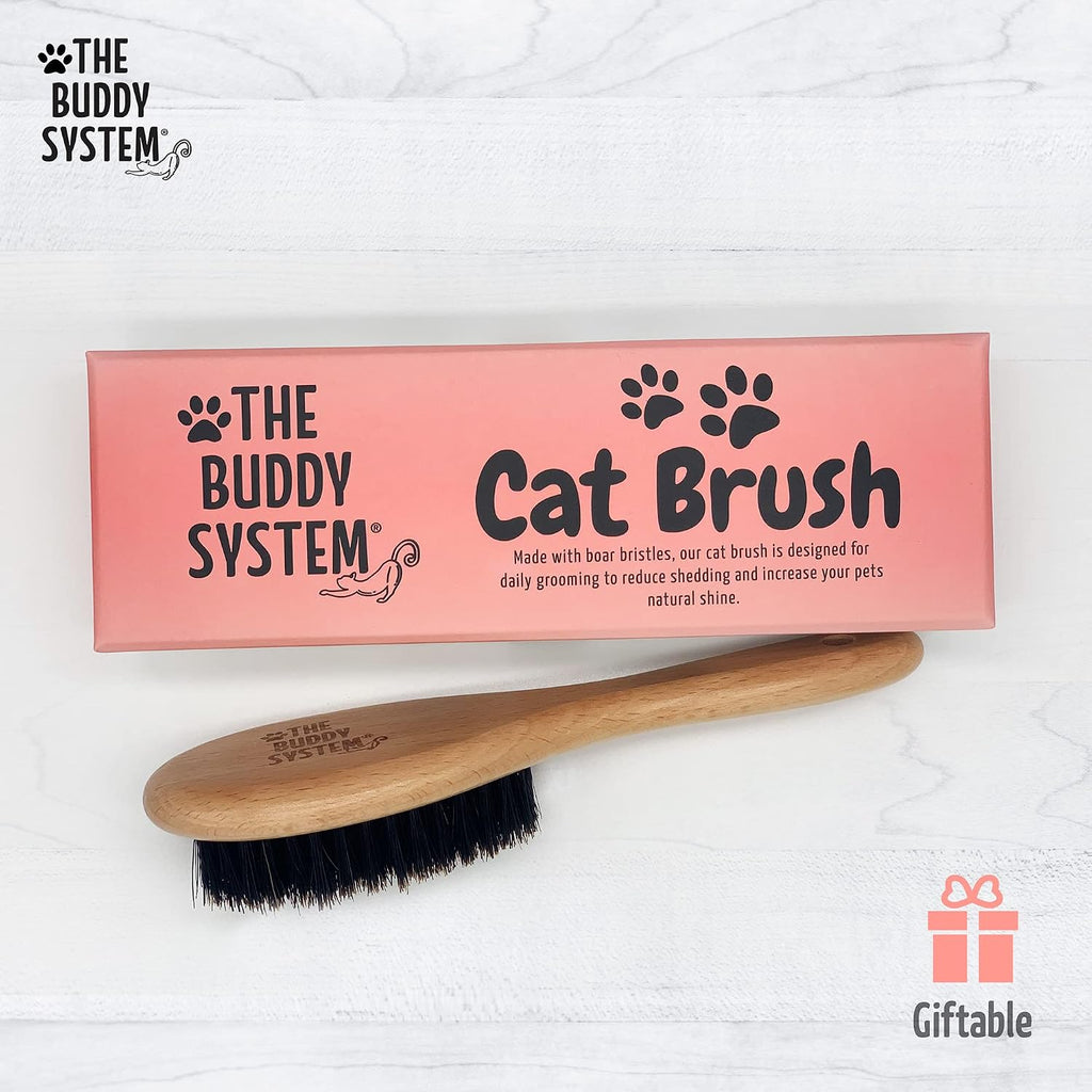 Soft Cat Brush with Boar Bristles, 1 Pack