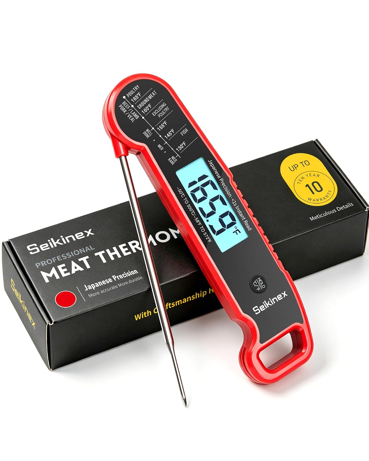 Professional Digital Meat Thermometer, <1S Instant Read, Japanese Precision