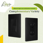 TG 1-Gang Matte Black Screwless Decorator Switch Outlet Wall Plate Cover