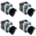Rotary Switch 2 Position Selector Switch Maintained, 4 Pack