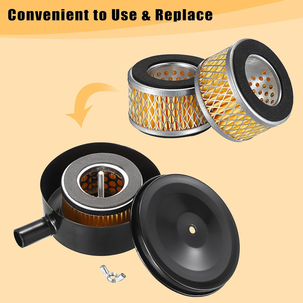 OwnMy 2 Set Air Compressor Silencer with 6 Air Compressor Intake Filters
