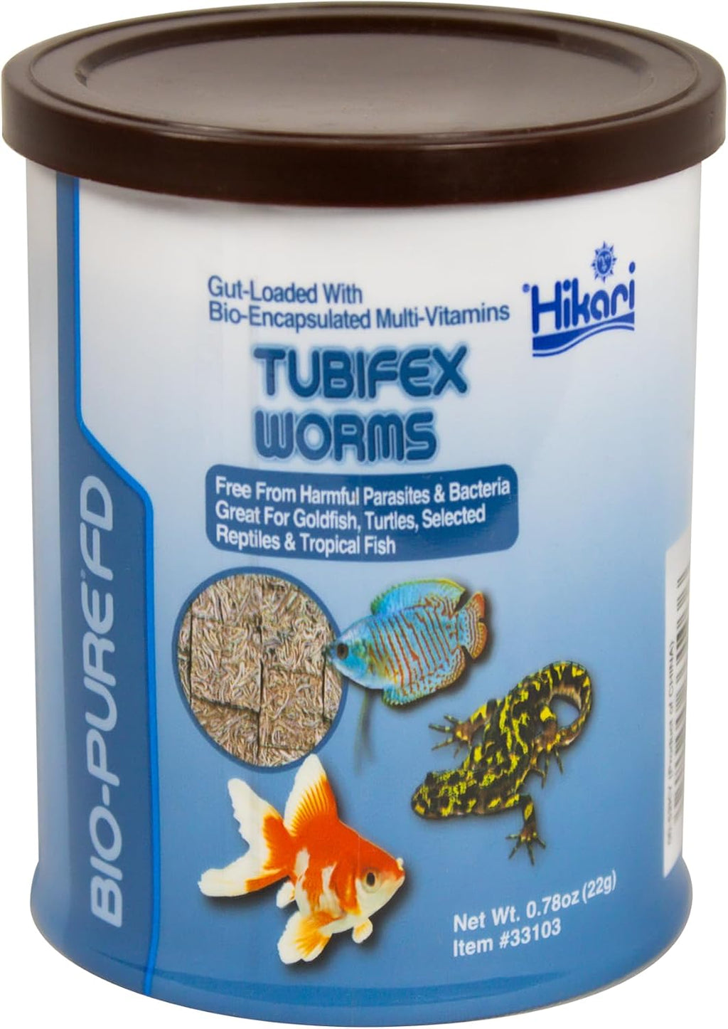 Bio-Pure Freeze-Dried Tubifex Worms, FD Treats for Tropical Fish, 0.18 oz (12g)