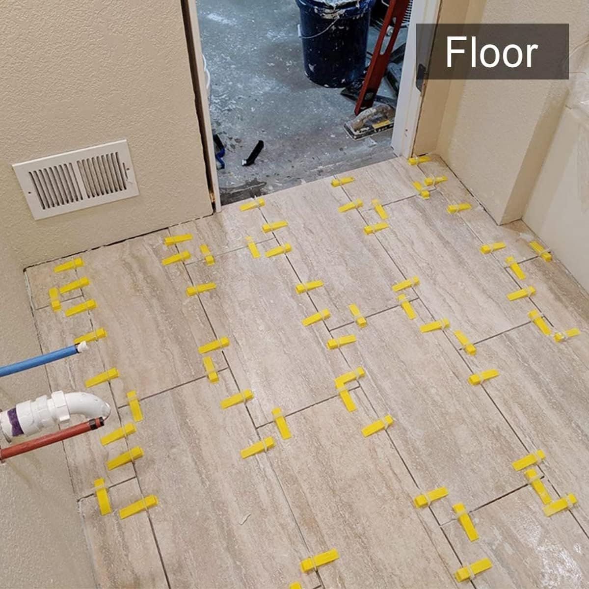 Tile Leveling System with Plier, 300 Tile Spacers 1/16" and 100 Wedges | Tile Leveling Clips with Tile Plier, Anti