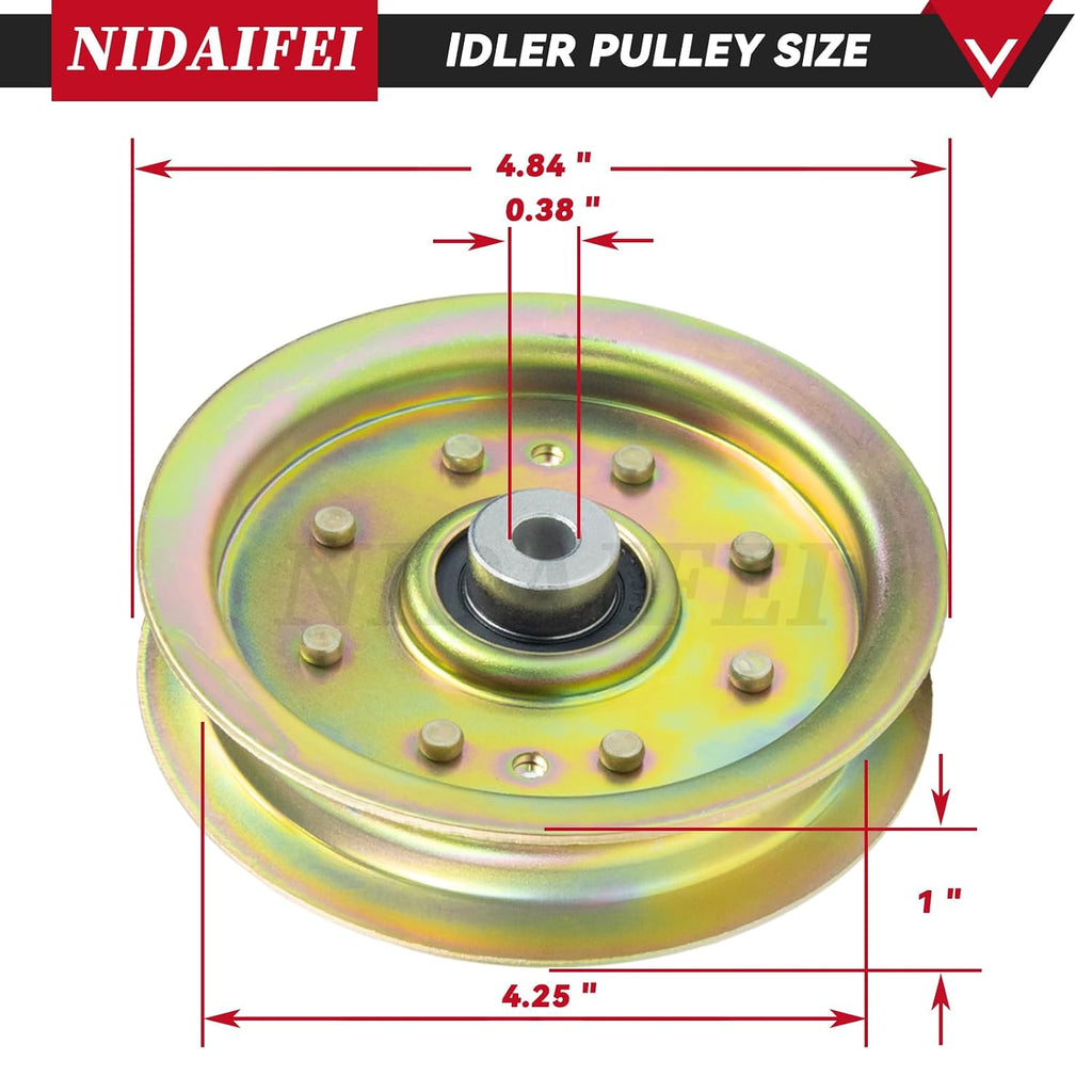2 Pack 756-04129B Idler Pulley for Troy Bilt 42, Cub Cadet 42 Deck