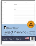 Discbound Paper, Letter Size Project Planning Sheets - Premium 120gsm Heavyweight Notebook & Planner Refills - 11