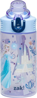 Disney Frozen Sage 16oz Leak-Proof Straw Kids Water Bottle | BPA Free, Durable Plastic, Cupholder Friendly