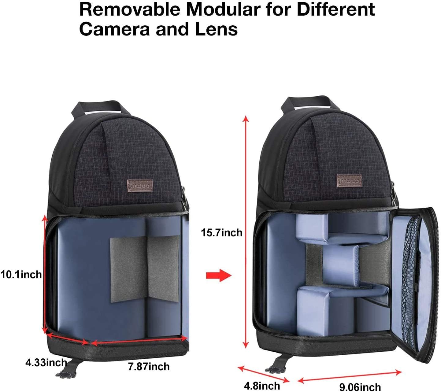 Camera Sling Bag, Photography Shoulder Bag Compact Camera Backpack | DSLR/SLR/Mirrorless Camera, Quick Access, Tripod