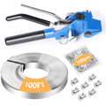 S304 Stainless Steel Strapping Kit, Heavy-Duty Ratchet Banding Tool Set