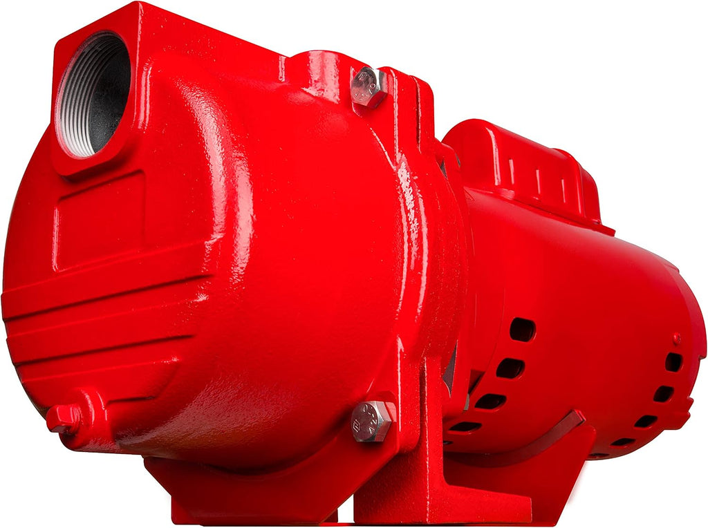 Red Lion 2 HP 230 Volt Cast Iron Sprinkler Pump Bundle with Blue Devil Motor Cover