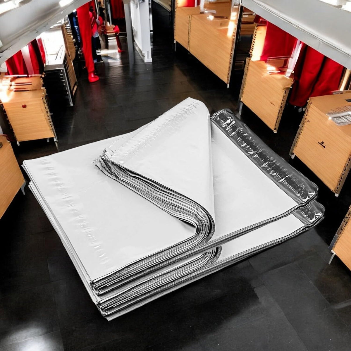9x12 Inches White Poly Mailers, 1000-Pack I Mid Size #3, Self Seal Adhesive, Waterproof, Tear Proof Plastic Bag, Bulk