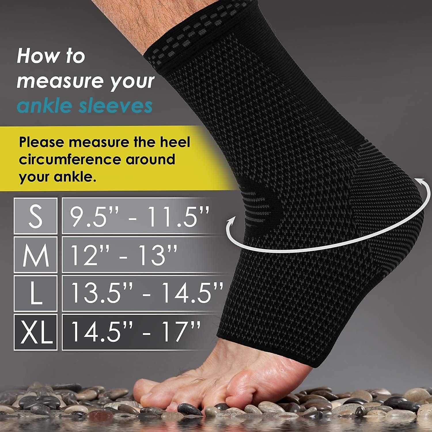 Knee Brace + Ankle Brace (Pair) Compression Support Sleeve for Men & Women, Knee and Ankle Support for Weightlifting