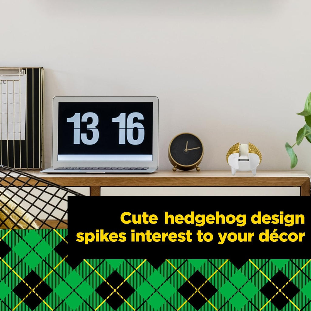 Hedgehog Tape Dispenser, Great for Gift Wrapping, Includes 3/4 in x 350 in Tape Roll