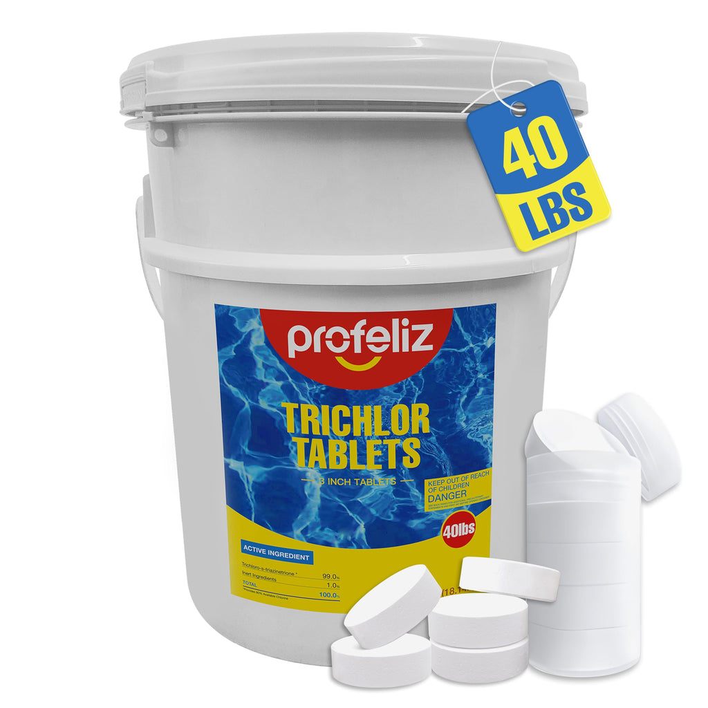 Chlorine Tablets 3 Inch for Swimming Pools, Kills Bacteria and Stops Algae, Slow Dissolving,Exclusive Protective