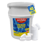 Chlorine Tablets 3 Inch for Swimming Pools, Kills Bacteria and Stops Algae, Slow Dissolving,Exclusive Protective