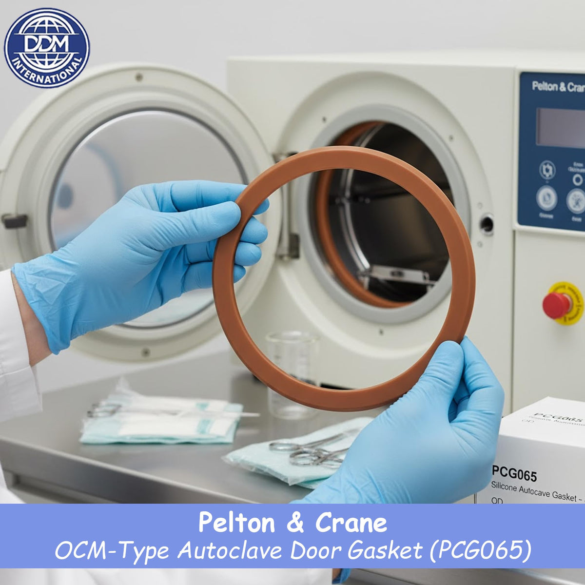 OCM-Type Autoclave Door Gasket 8.250" OD Silicone Seal PCG014 Replacement