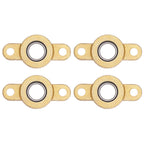 uxcell 4Pcs STF10 Pillow Block Bearings 10mm Bore, Copper Housing, ABEC 3