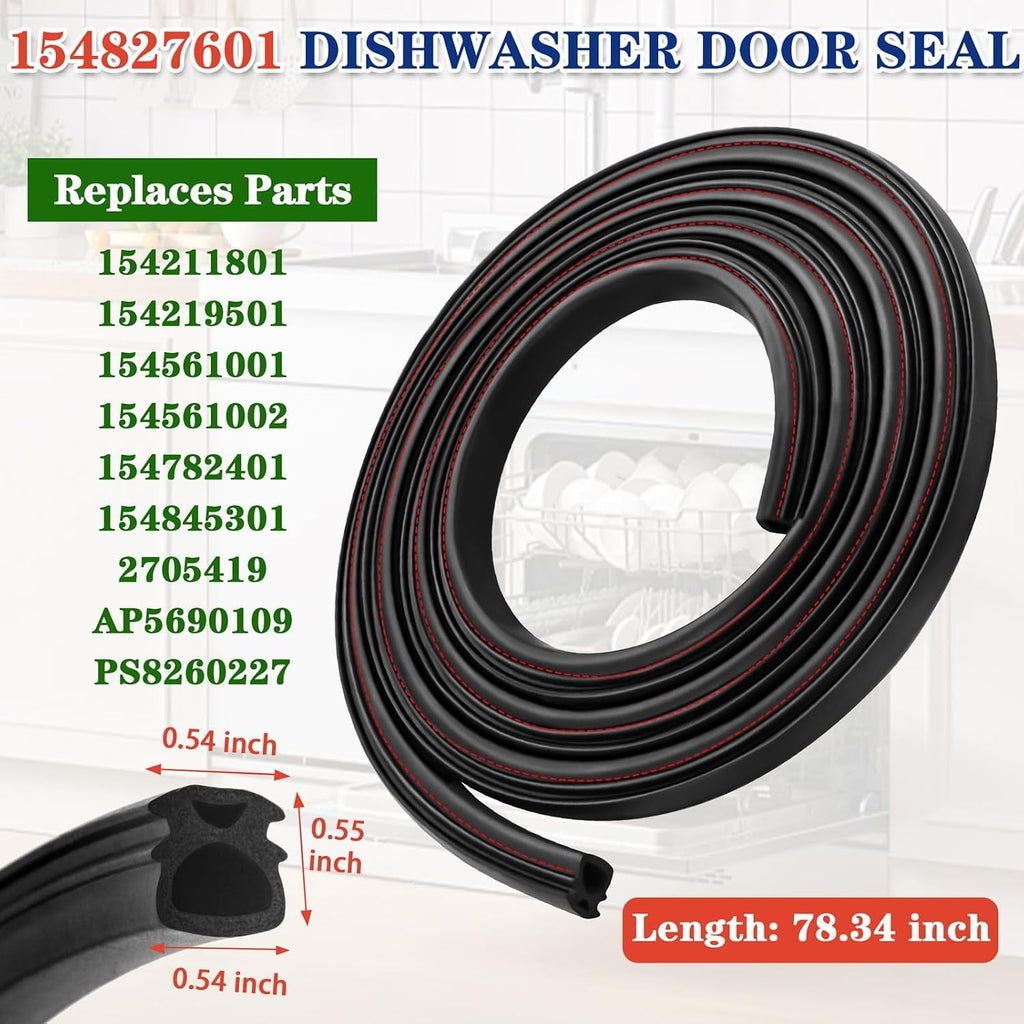 FGID2466QF4A FFBD2411NS0A FGHD2465NF1 Dishwasher Door Seal Fit Frigi-daire