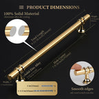10 Pack 7-1/2 Inch Gold Cabinet Handles