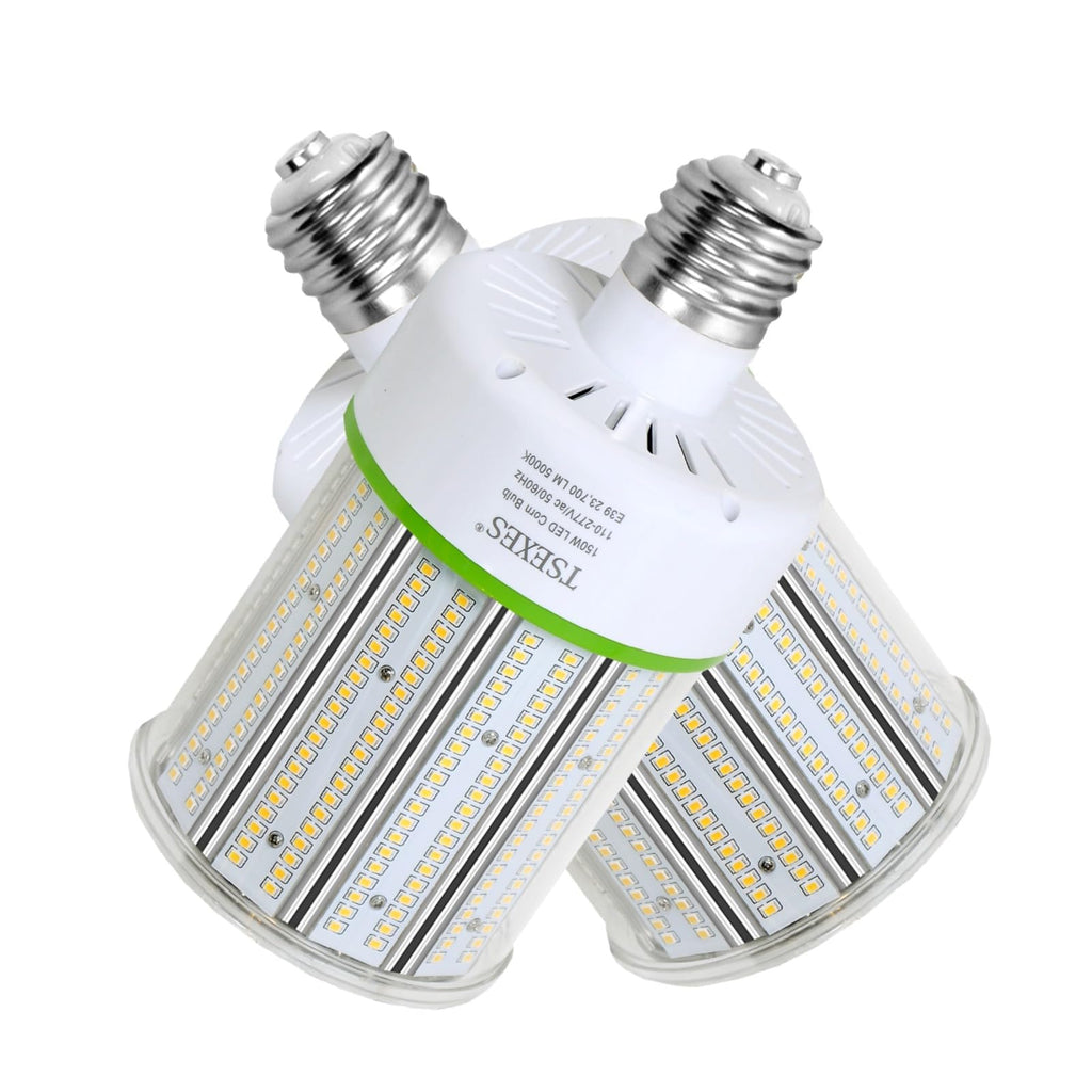 150W LED Corn Bulb 23700LM 5000K Daylight,E26/E39 Mogul Base,2-Pack