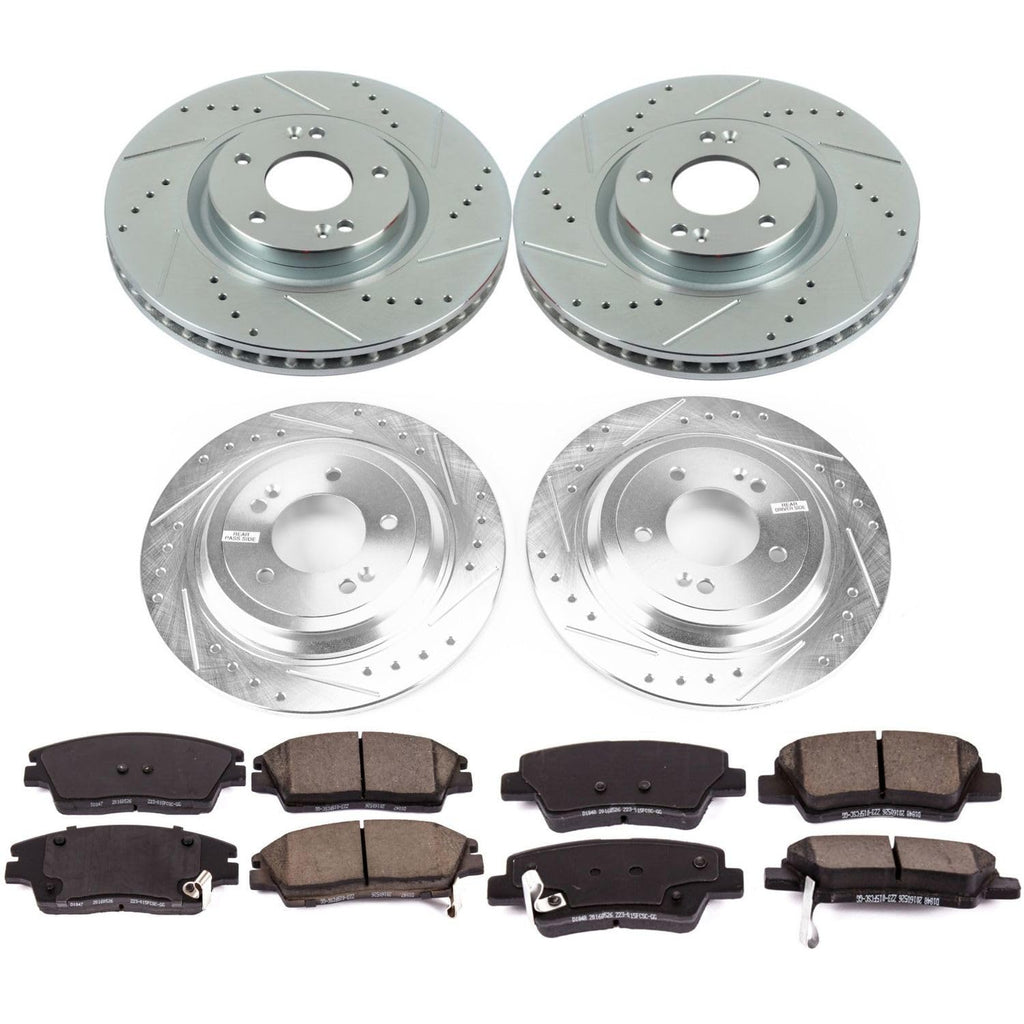 PowerStop Z23 Performance Brake Pad & Rotor Kit Front & Rear K8003
