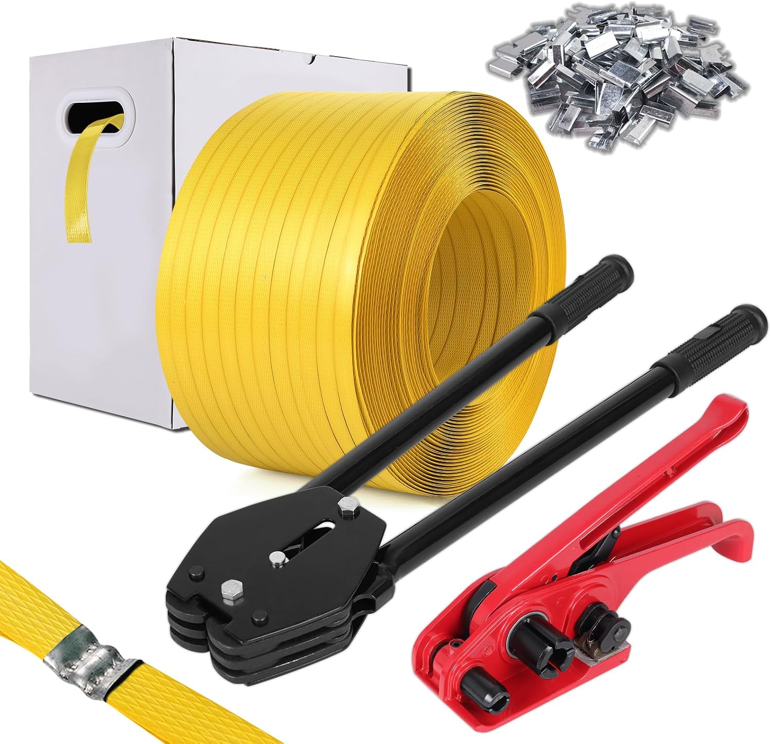 Banding Strapping Kit, Poly Strapping Kit, Packaging Banding Tool with 1/2" Width, 2600 ft Length Polypropylene