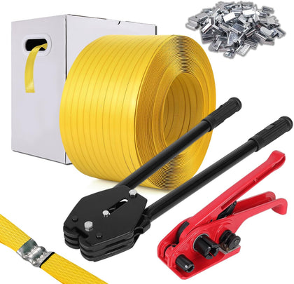 Banding Strapping Kit, Poly Strapping Kit, Packaging Banding Tool with 1/2" Width, 2600 ft Length Polypropylene