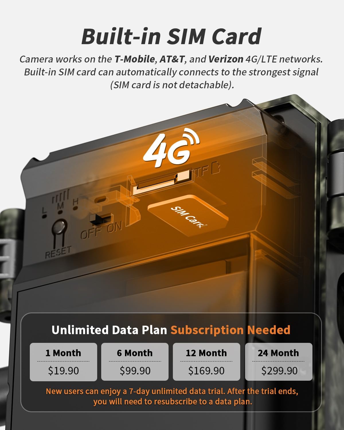 Trail Camera 2 Packs, AI Animal Detection 2K HD Live Game Camera 4G LTE Cellular Trail Camera Built-in SIM Card