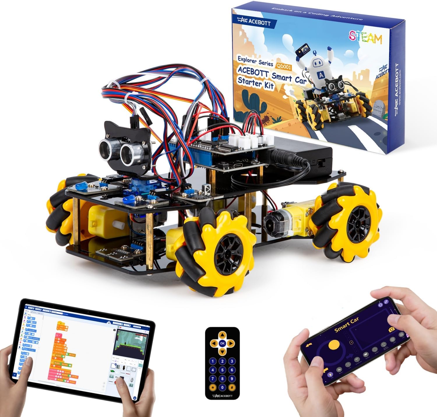 Robot Kit, Robotics for Kids Ages 8-12 12-16, STEM Toys for Boys with Remote & App Control, Arduino & Scratch