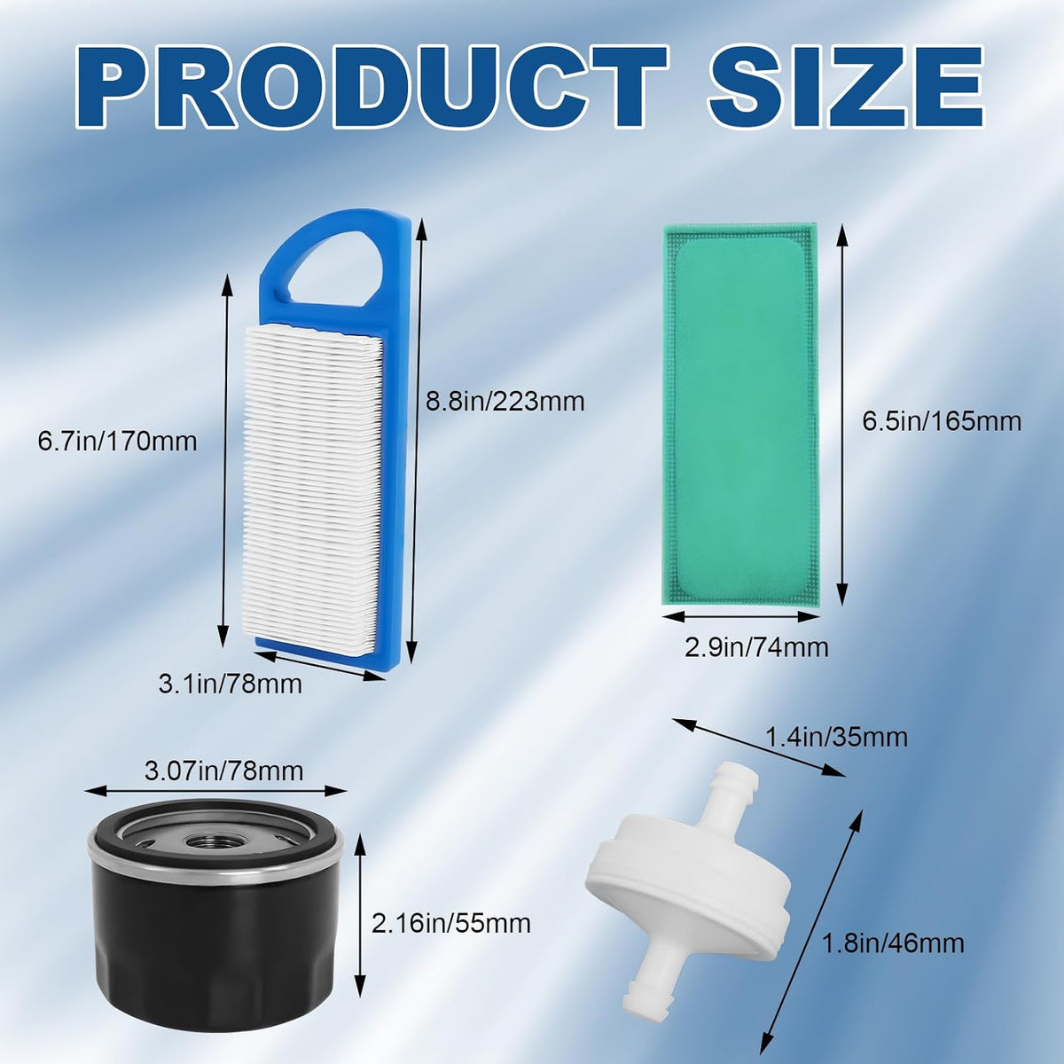 697153 Air Filter 492932s 696854 Oil Filter with 394358 Fuel Filter | Compatible with BS 795115 698083 697014 794422