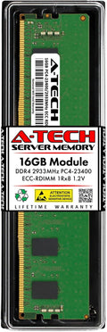 A-Tech 16GB DDR4 2933MHz PC4-23400 ECC RDIMM 1Rx8 Single Rank 1.2V ECC Registered DIMM 288-Pin Server & Workstation RAM Memory Upgrade Module (A-Tech Enterprise Series)