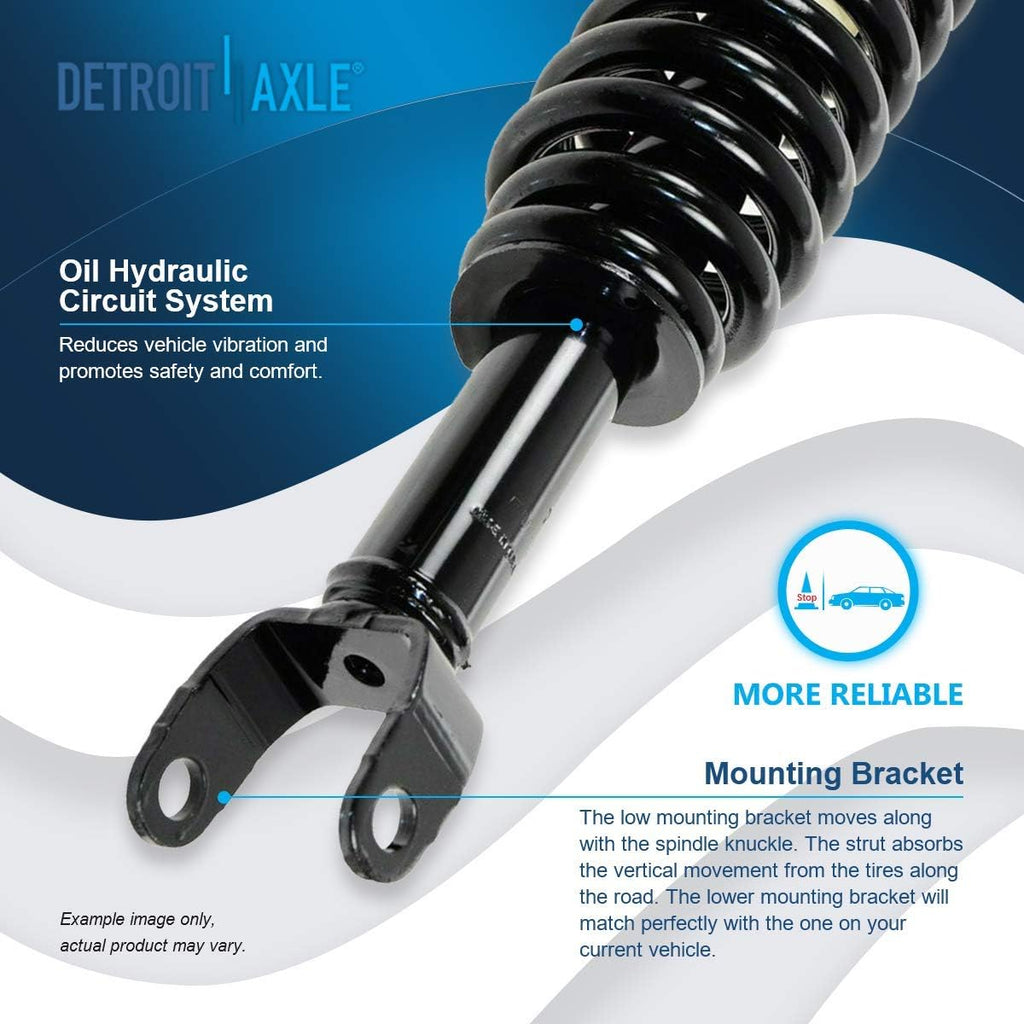 Detroit Axle - 4WD Pair Front Struts for 2005-2009 Dodge Dakota