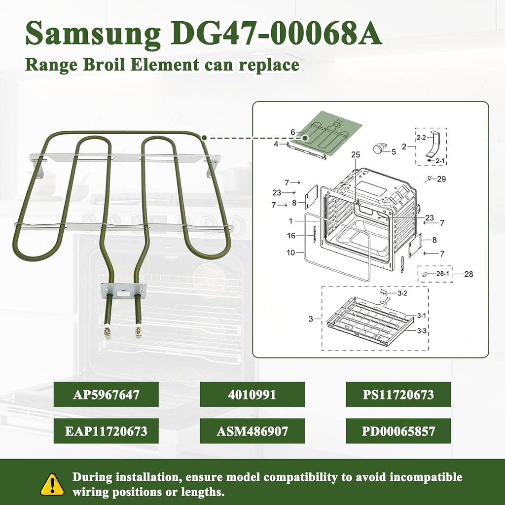 DG47-00068A Broil Element Compatible with samsung Electric Range