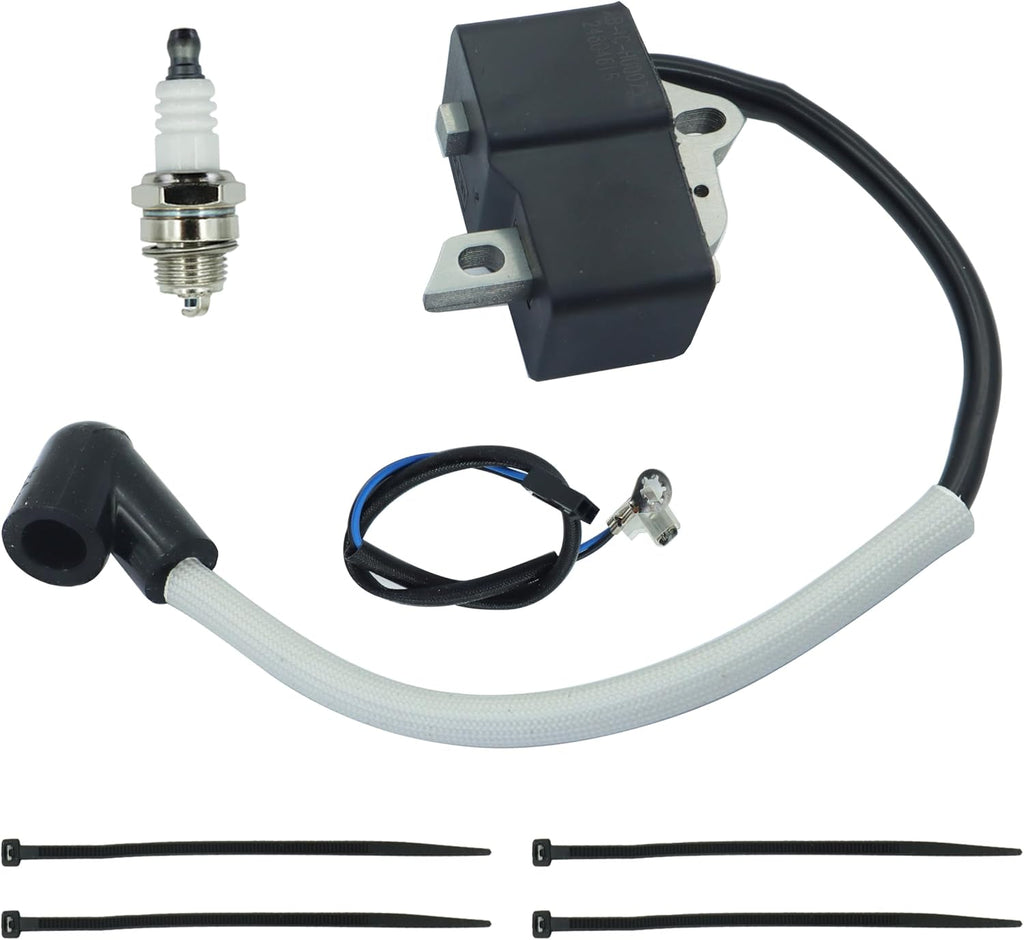 545046701 530039224 Ignition Coil Module Compatible with Husqvarna 124C 124R 124L 125C 125E 125R 125L 125RJ 128C 128R 128CD 128LD Trimmer Edger Brushcutter with Spark plug