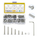 KADRICK 180PCS M5 Screw Kit,Hex Socket Button Head M5 Bolts 8mm-30mm