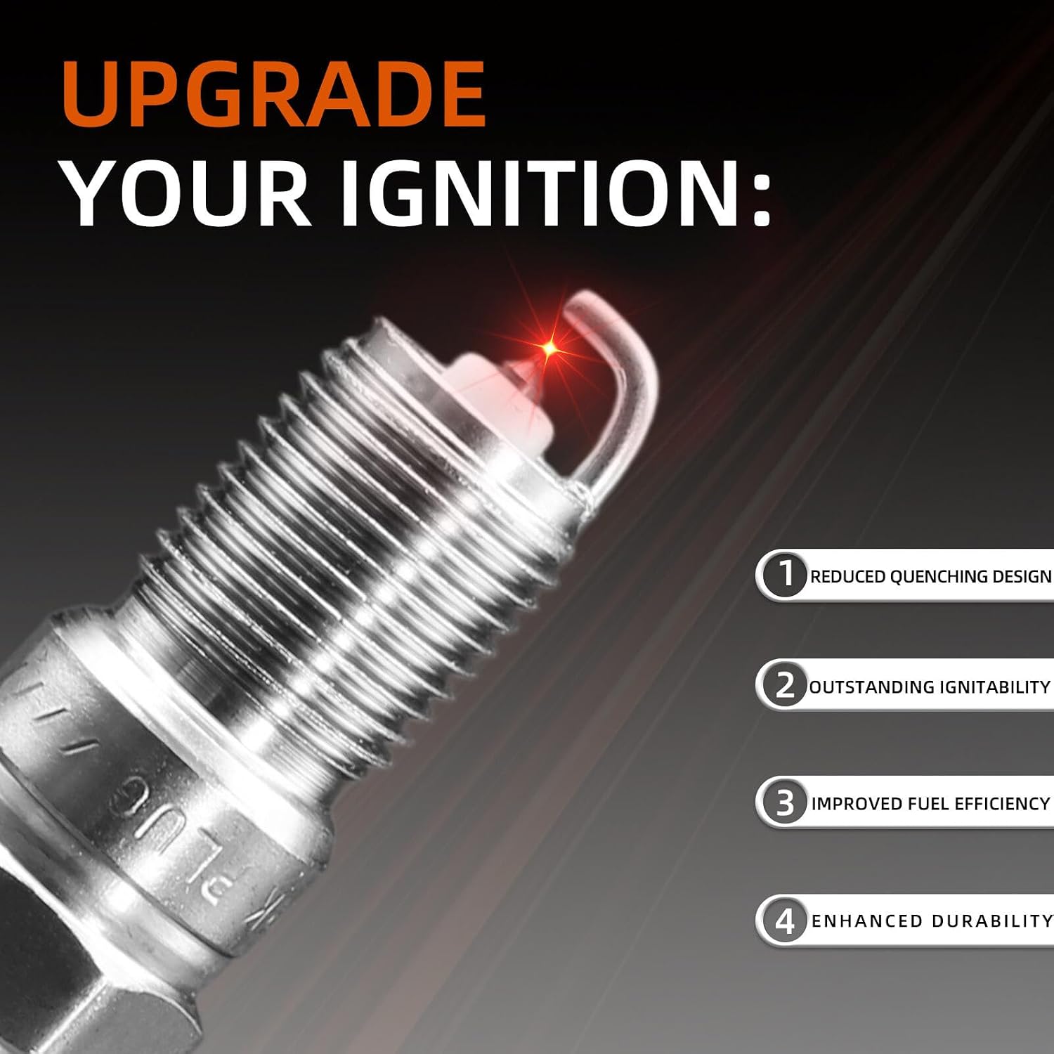 Set of 1 Ignition Coils Pack UF566 22433-AA500 with 4 Iridium Spark Plugs and Spark plug Wire Set Compatible with