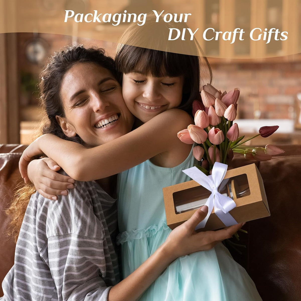 24 Pcs Tumbler Gift Box, 7.87 x 3.35 x 3.35, Brown