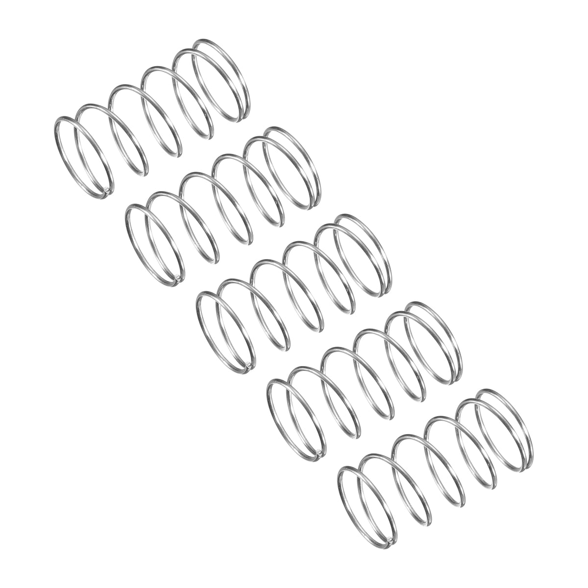 5Pcs Compression Spring 304 Stainless Steel 8mmOD,0.5mmWD,15mmFL